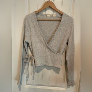 Levi’s - Vetiver Ribbed Wrap Crop Top